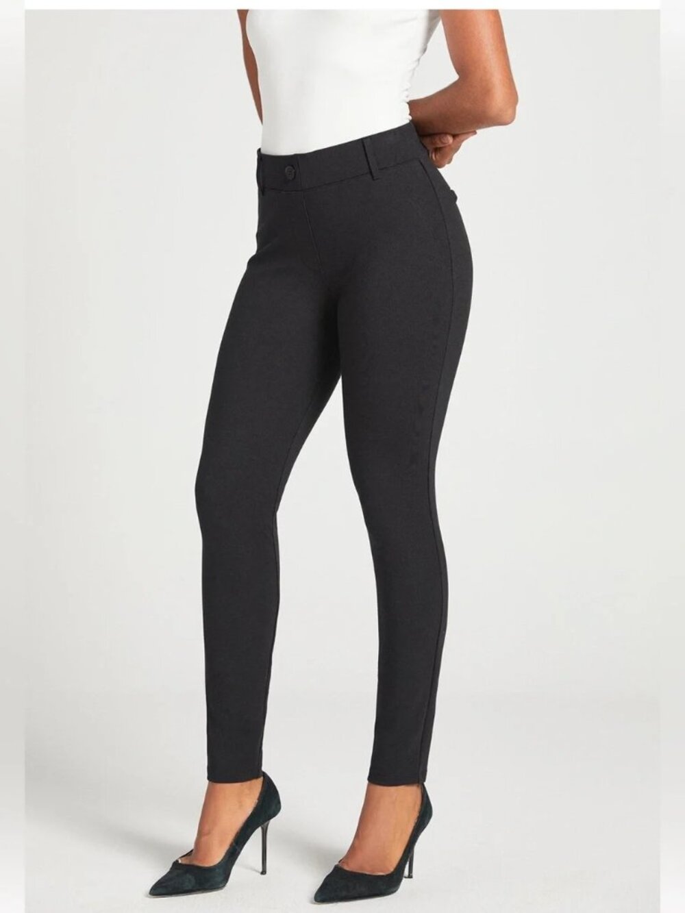 Betabrand Classic Dress Pant Yoga Pants Skinny Leg XL